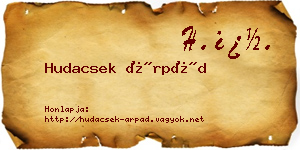 Hudacsek Árpád névjegykártya
